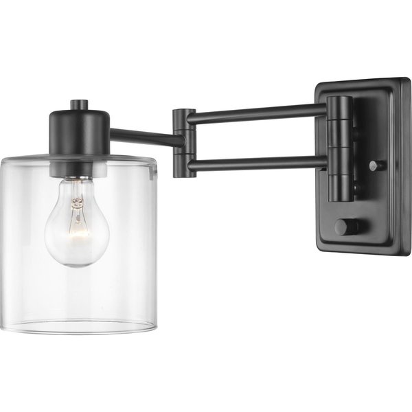 Progress Lighting Milner Collection Black Swing Arm Wall Light P710086-031